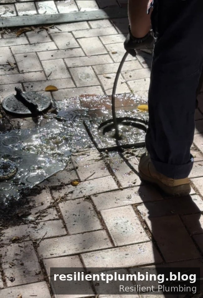 High pressure drain cleaning Melbourne - jet blasting blocked drain