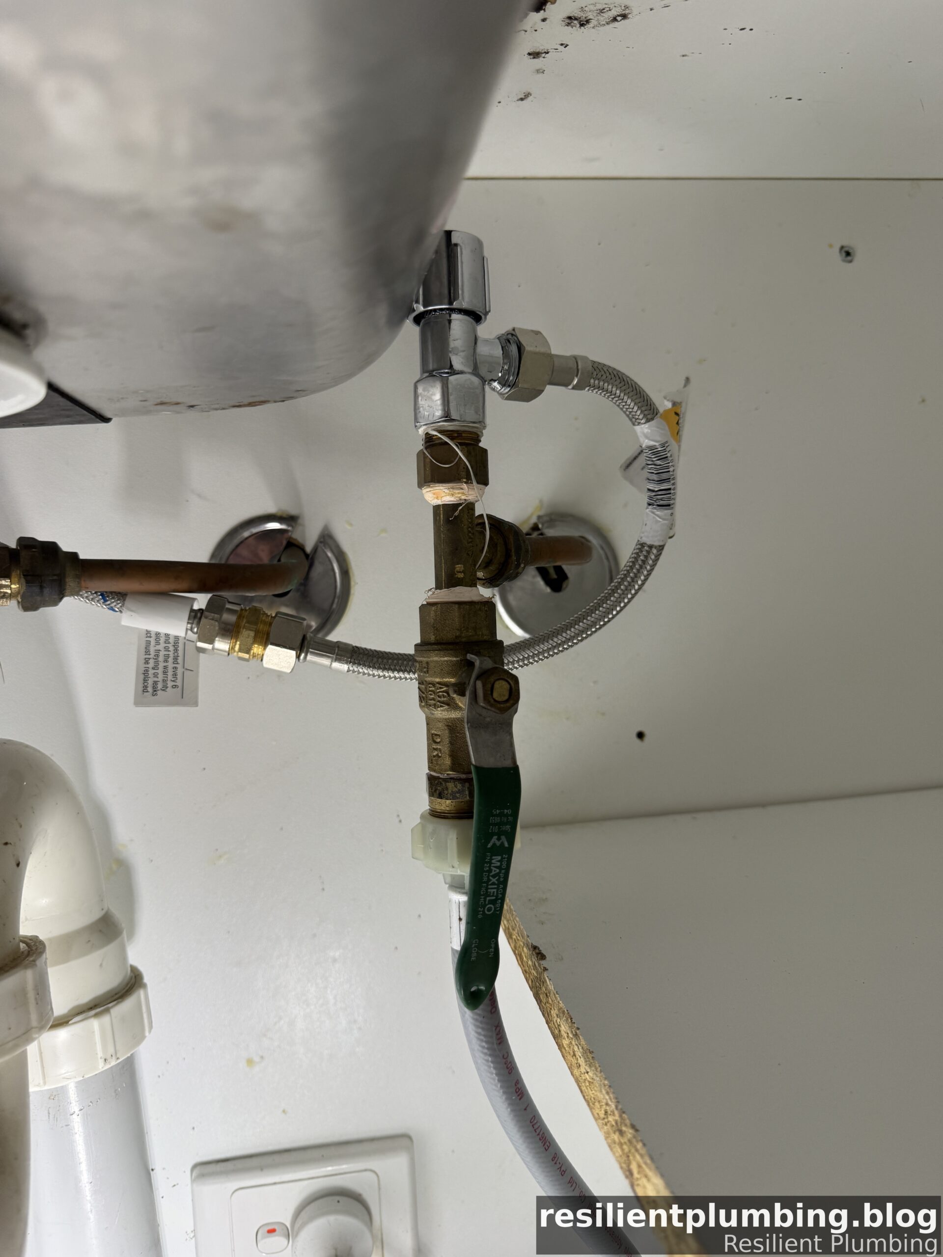 Isolation valve under sink Melbourne — Resilient Plumbing
