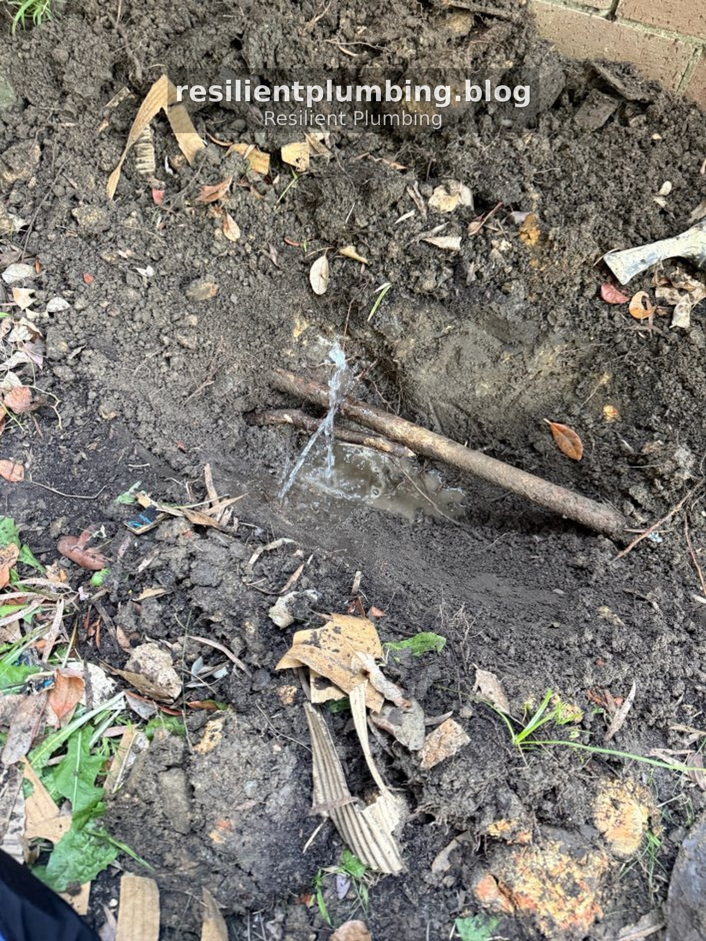 Burst copper pipe underground — Melbourne plumbing repair