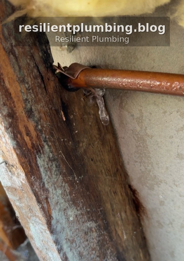 Corroded copper pipe leaking inside wall cavity — Resilient Plumbing Melbourne