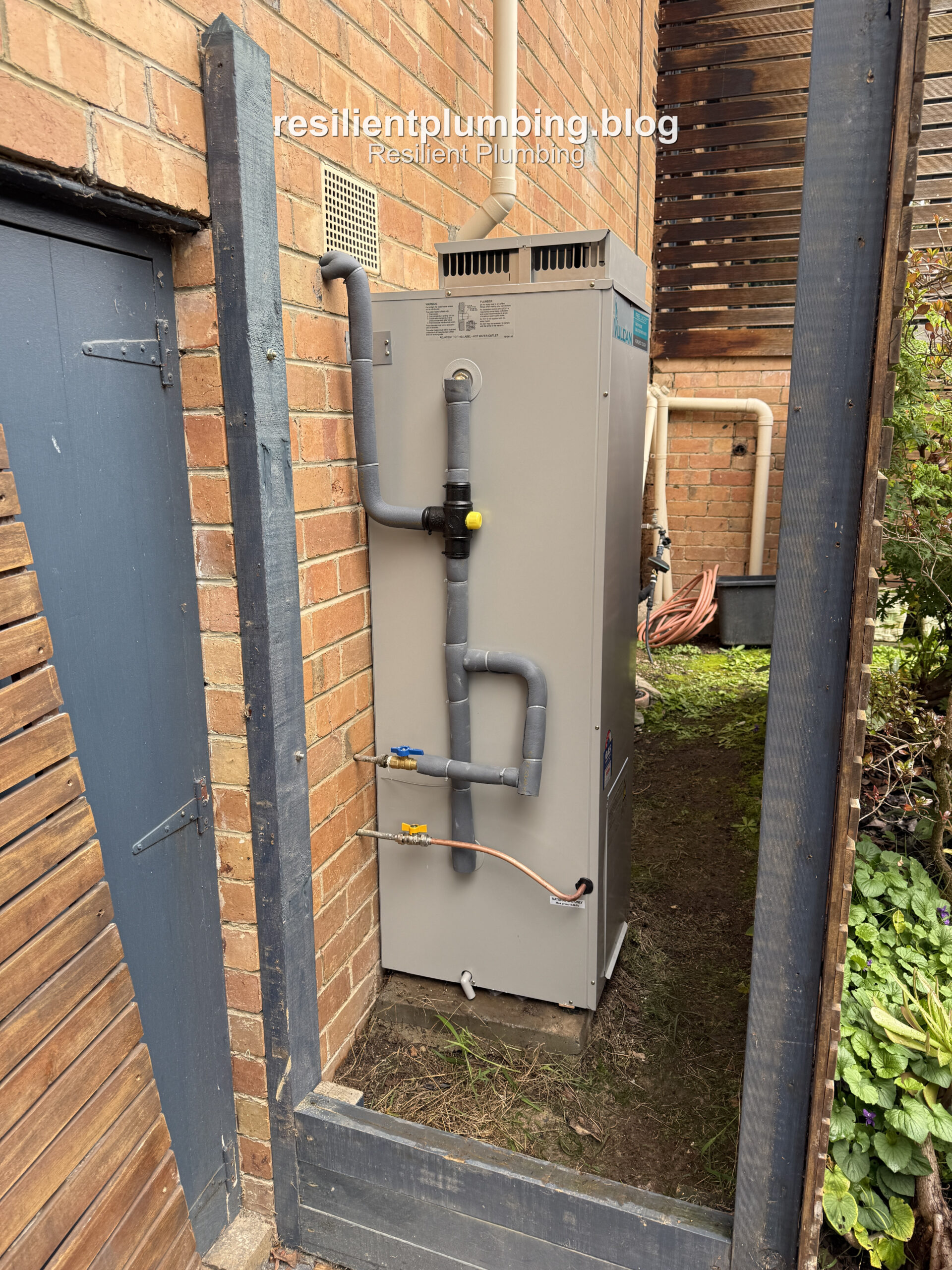 New compliant gas hot water unit installed in Vermont